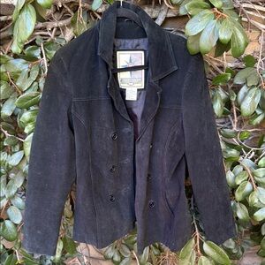 Vintage Black Suede Jacket size small by middlebrook park